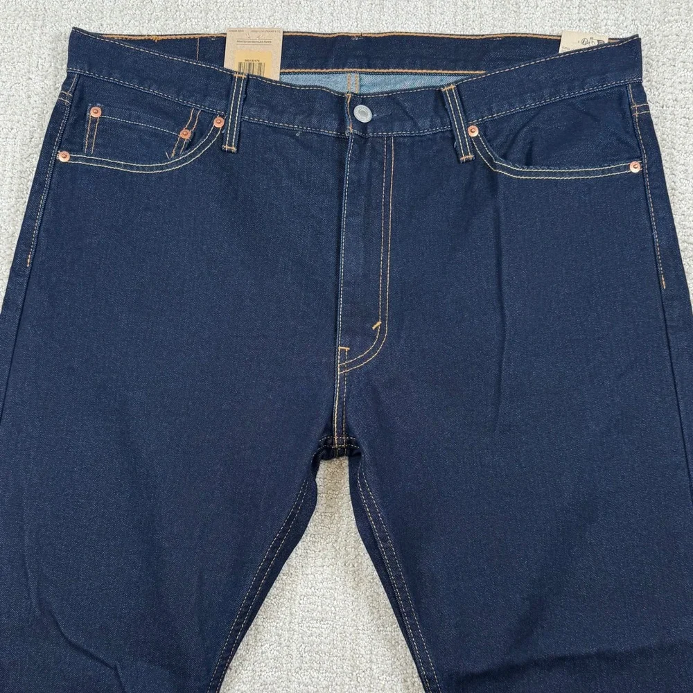 NEW Levi's 513 Mens 38x30 Slim Straight Stretch Dark Wash Denim Blue Jeans *Read